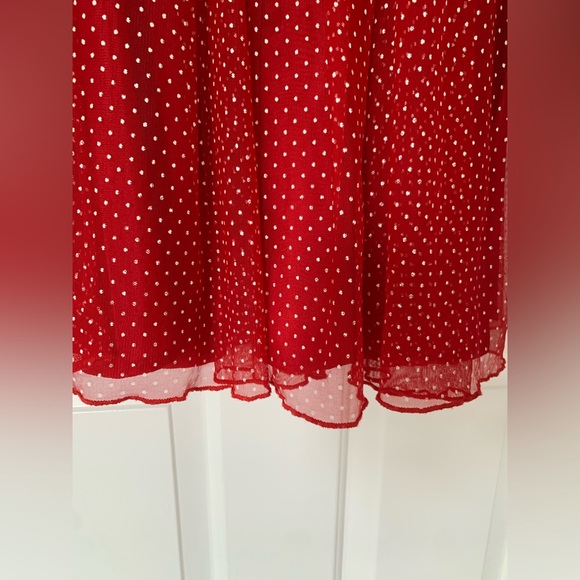NWT Anna Sui Polka Dot red dress spaghetti strap size 8 medium small 6 - Picture 5 of 14
